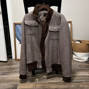 Ben Sherman tweed bomber jacket